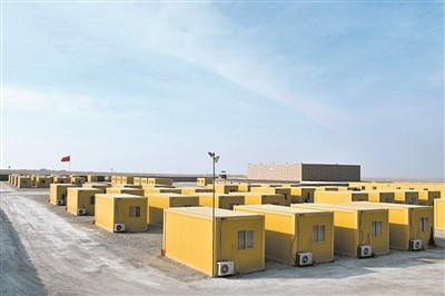 Các container được biến thành nhà ở di động cho binh sỹ Trung Quốc