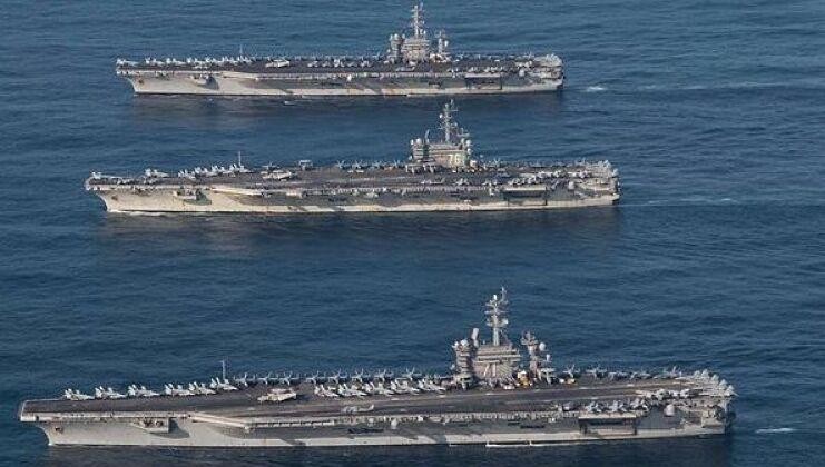 Ba siêu tàu sân bay lớp Nimitz trong một lần tập trận gần Triều Tiên (Nguồn: Hải quân Mỹ)