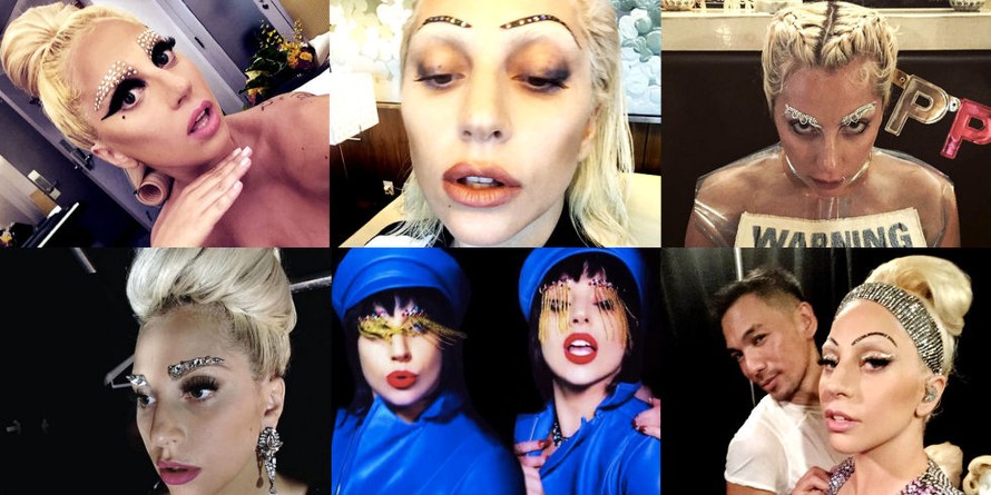 Những kiểu lông mày 'kì quái' của Lady Gaga