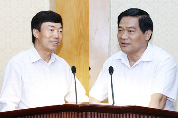 Ông Nguyễn Doãn Khánh (trái) và ông Hà Ngọc Chiến (phải)