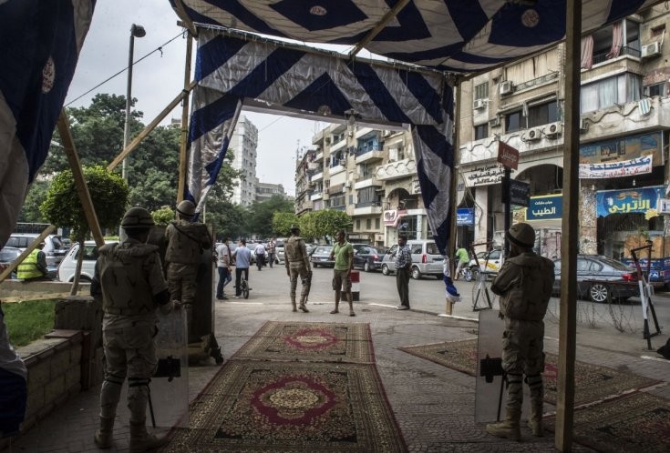 Lực lượng an ninh Ai Cập phong toả hiện trường 