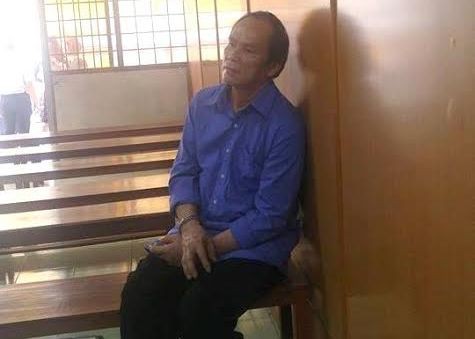 Nguyễn Kim Hoàng tại phiên tòa sơ thẩm ngày 27/1. Ảnh: Tân Châu 