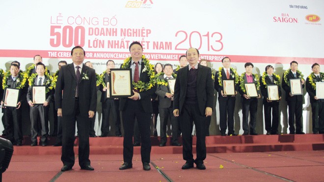 Lễ công bố 500 DN lớn nhất VN 2013. Ảnh: Minh Phương