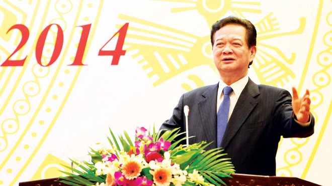 Thủ tướng Nguyễn Tấn Dũng tại hội nghị. Ảnh: chu thắng
