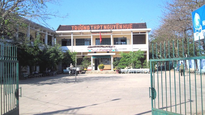 Trường THPT Nguyễn Huệ (Bình Định) – nơi xảy ra vụ việc