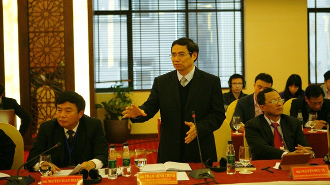 Ông Phạm Minh Chính, Bí thư Tỉnh ủy Quảng Ninh tại buổi tọa đàm