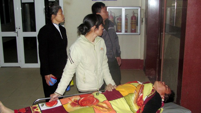 Anh Lương Văn Kiên cấp cứu tại BV Đa khoa tỉnh Hà Tĩnh