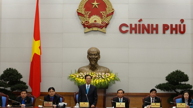 Thủ tướng Nguyễn Tấn Dũng làm việc với Trung ương Đoàn. Ảnh: Như ý