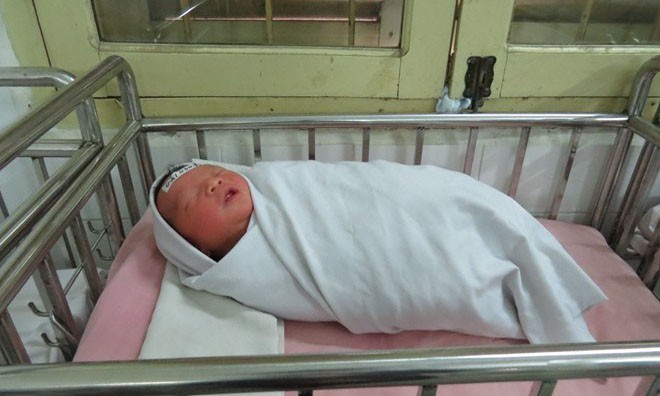 Bé gái sơ sinh tại bệnh viện Phụ sản Hải Phòng.