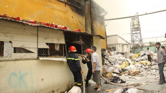 Đám cháy tại Công ty TTB Việt Nam MFG