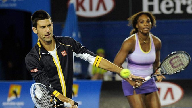 Djokovic và Williams là hai ứng viên sáng giá cho chức vô địch. Ảnh: AP