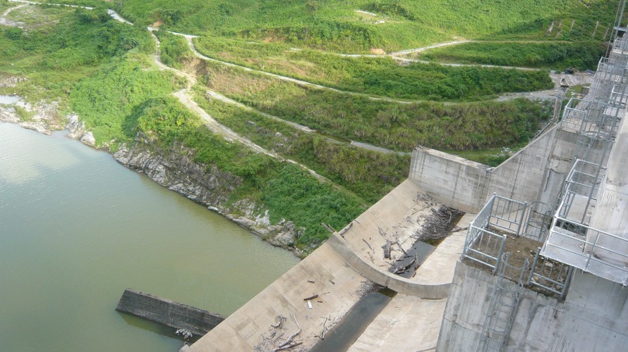 Đập Thuỷ điện Sông Tranh đảm bảo an toàn trước mùa bão lũ 2014. Ảnh: Phong Cầm