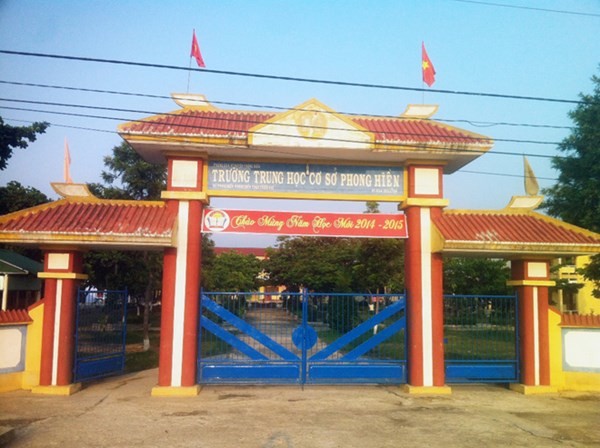 Trường THCS Phong Hiền. ẢNH: Ngọc Văn 