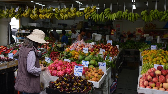 Đầy ắp các loại hoa quả Tết tại chợ người Việt ở Australia. Ảnh: Kazan Dương Võ