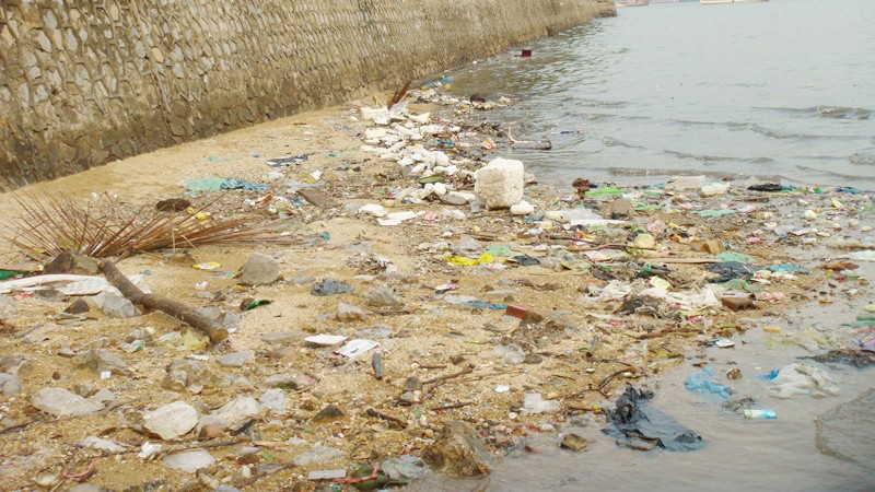 Hạ Long ô nhiễm vì rác 