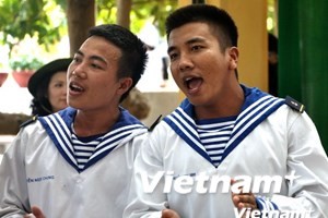  Các chiến sĩ Hải Quân Việt Nam đóng tại Trường Sa. Ảnh minh họa: Việt Đức - TTXVN