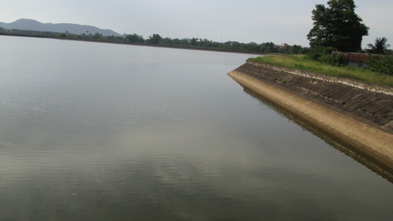 Hồ chứa nước sạch thuộc Công ty TNHH một thành viên cấp thoát nước Thanh Hóa, nơi xảy ra vụ đuối nước thương tâm. Ảnh: Hoàng Lam