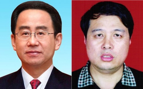 Anh rể Vương Kiện Khang (phải) của ông Lệnh Kế Hoạch (trái) cũng bị điều tra. Ảnh: SCMP