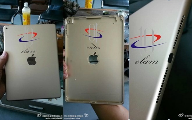 Hình ảnh chụp vỏ được cho là của iPad Air 2 trên trang Weibo. Ảnh: weibo.com