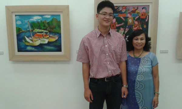 Xuân Hồng và cô giáo - họa sỹ Bùi Thái Hà