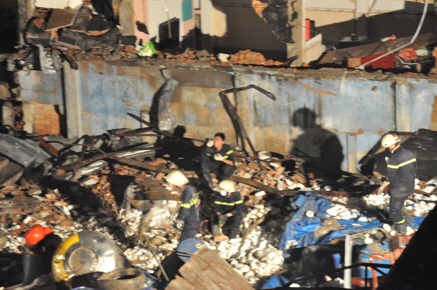 Hiện trường vụ nổ kinh hoàng xảy ra vào ngày 17/10. Ảnh: Việt Văn