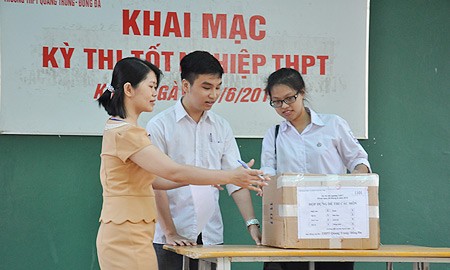 Thí sinh trong kỳ thi tốt nghiệp THPT 2014. Ảnh: Văn Chung (VietNamNet).