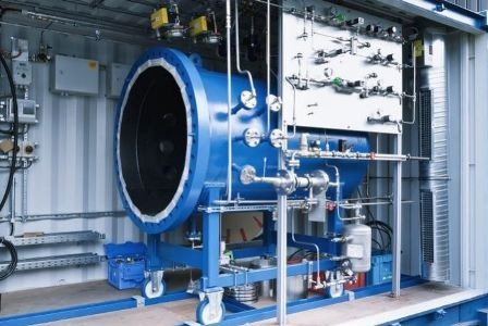 Loại máy có thể chuyển hóa nước sang nhiên liệu xăng dầu của Đức. Ảnh: Sunfire GmbH. 
