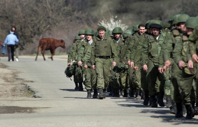 Các binh sỹ Ukraine. (Nguồn: EPA) 