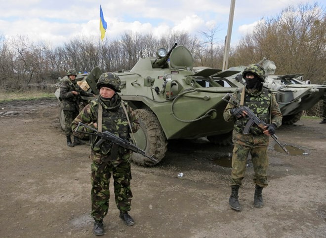 Quân đội Ukraine đã kiểm soát sân bay quân sự gần thành phố Kramatorsk. (Ảnh: Reuters)