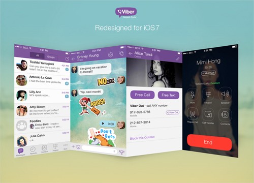 Viber trên nền iOS 7 có nhiều tính năng mới - Ảnh chụp màn hình 