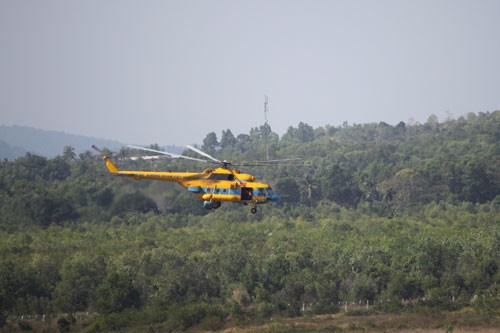 Máy bay Mi 171 trong một lần làm nhiệm vụ cứu hộ, cứu nạn ở Phú Quốc - Ảnh: Trung Hiếu