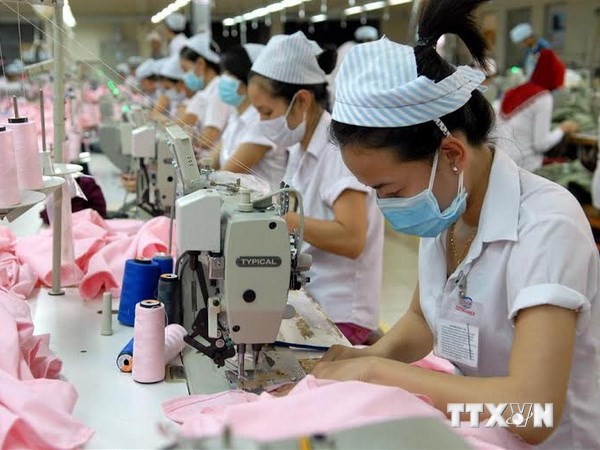 Doanh nghiệp nước ngoài quan tâm đầu tư vào ngành dệt may Việt Nam. (Ảnh: Mạnh Linh/TTXVN) 