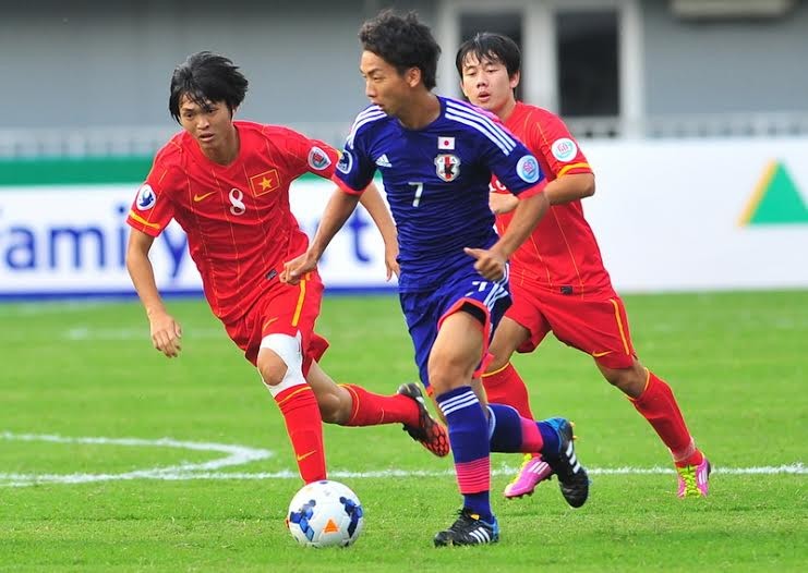 U19 Việt Nam đã thi đấu nỗ lực trước Nhật Bản - Ảnh: Gia Hưng/ Dân Trí