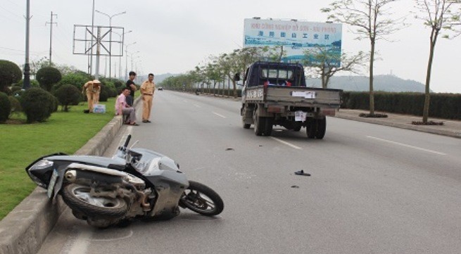 Hiện trường vụ tai nạn.