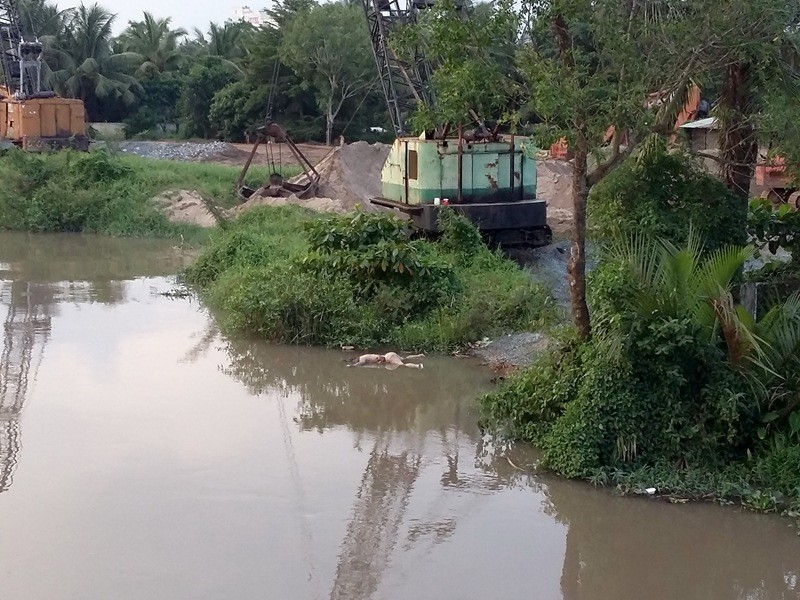 Hiện trường phát hiện thi thể nạn nhân.