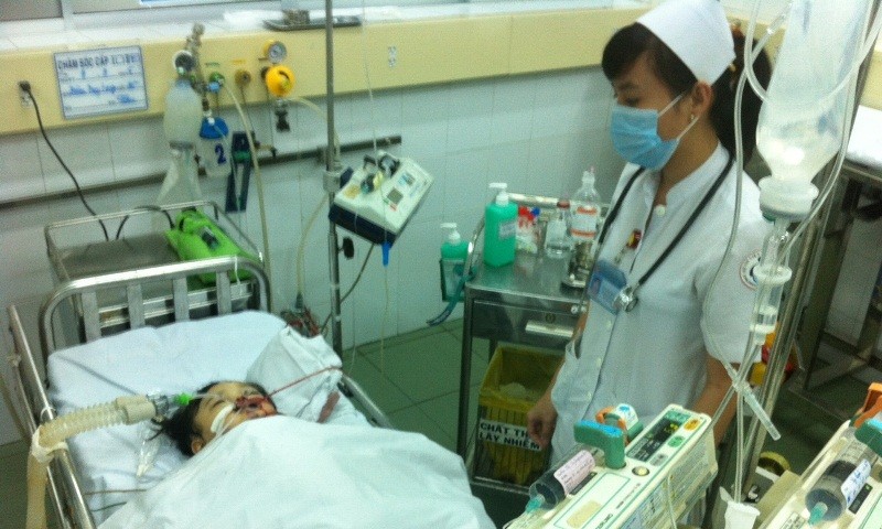 Bé Quỳnh đã tử vong tại khoa cấp cứu, Bệnh viện Nhi đồng 1 TPHCM. Ảnh: Quốc Ngọc