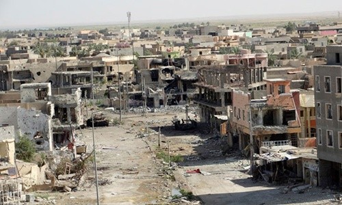 Khung cảnh hoang tàn bên trong thành phố Ramadi, Iraq. Ảnh: World Bulletin