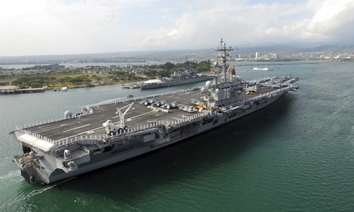 Tàu sân bay USS Ronald Reagan của Mỹ. Ảnh: Reuters.