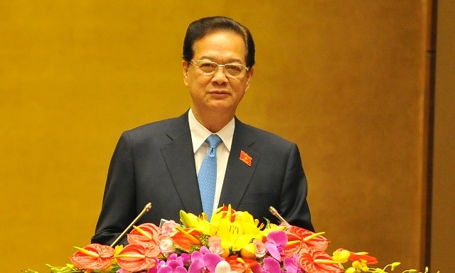 Quốc hội đã thông qua nghị quyết miễn nhiệm chức vụ Thủ tướng đối với ông Nguyễn Tấn Dũng vào chiều 6/4. Ảnh: Như Ý