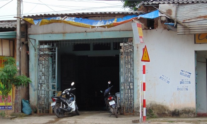 Ngôi nhà số 109, ở phố Thiều huyện Triệu Sơn nơi xảy ra vụ án mạng.