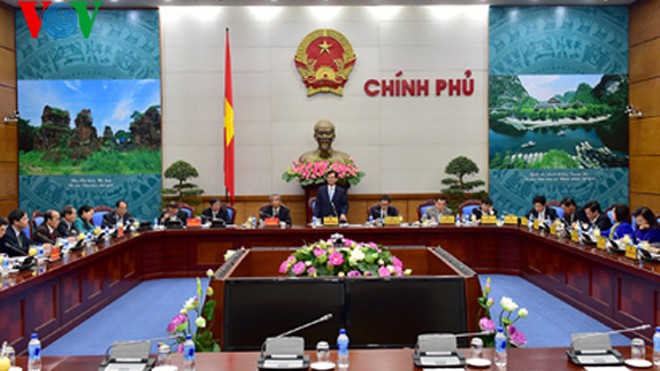Thủ tướng Nguyễn Tấn Dũng làm việc với Đoàn Chủ tịch Tổng Liên đoàn Lao động Việt Nam. Ảnh: VOV