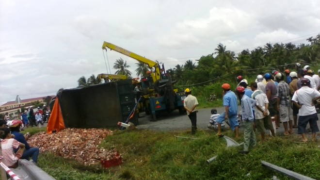  Hiện trường vụ tai nạn.