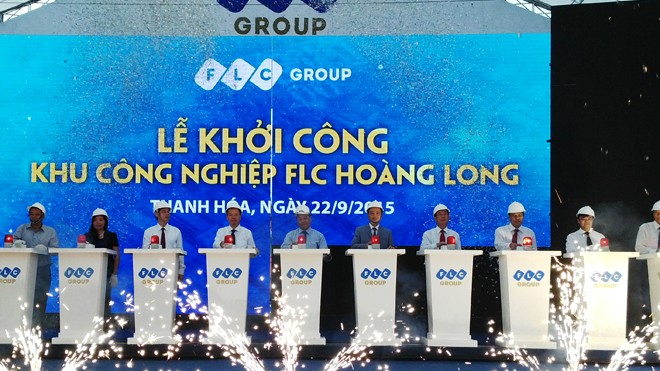 Phó Thủ tướng Nguyễn Xuân Phúc phát lệnh khởi công khu công nghiệp FLC Hoàng Long.