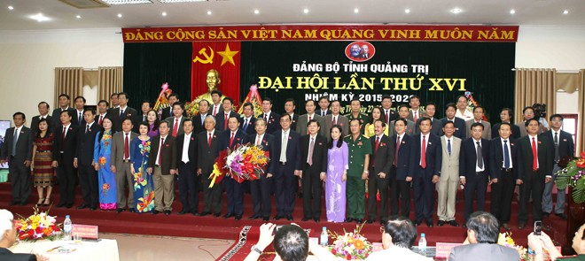 Ban chấp hành Đảng bộ tỉnh Quảng Trị khóa XVI, nhiệm kỳ 2015-2020; 