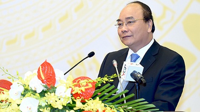 Thủ tướng Nguyễn Xuân Phúc phát biểu tại Hội nghị. Ảnh: Quang Hiếu (VGP)