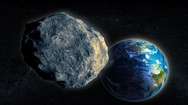 Thiên thạch Asteroid 2000 ET70 có đường kính gần 3,2 km, lớn ngang một quả núi. Ảnh minh họa: Brand X.