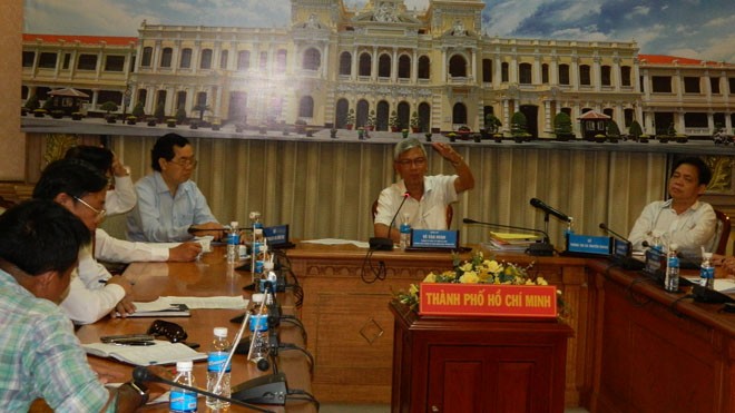 Ông Võ Văn Hoan, Chánh văn phòng, người phát ngôn UBND TPHCM tại cuộc họp báo.