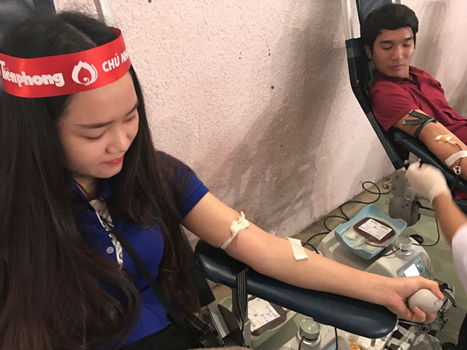 Lực lượng sinh viên Đại học Quảng Bình chiếm hơn 2/3 lượng máu được hiến tặng