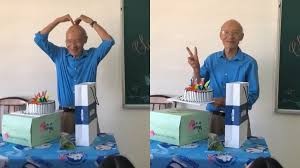 Thầy giáo 74 tuổi tạo hình dễ thương 'đốn tim' học trò
