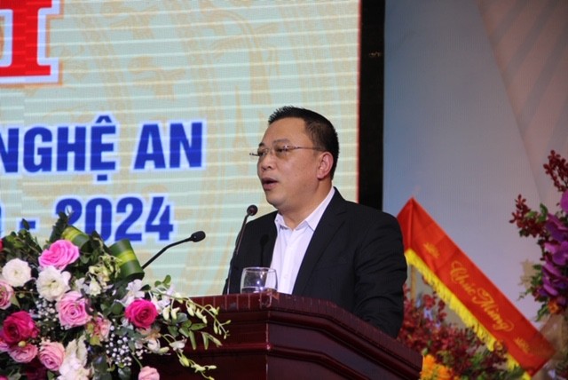 Ông Đinh Xuân Hải - Phó Chủ tịch Hội Doanh nhân trẻ Việt Nam phát biểu tại hội nghị